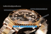 Rolex Submariner Swiss ETA 2836 Automatic Two Tone Case/Bracelet with Black Dial Stick (BP)