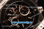 Hublot Big Bang Unico Chrono Swiss Valjoux 7750 Automatic Steel Case with Steel Bezel Skeleton Dial and Black Rubber Strap - 1:1 Original