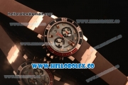 Ulysse Nardin Maxi Marine Diver Chronograph Miyota OS20 Quartz Rose Gold Case with Silver Dial White Markers and Brown Rubber Strap