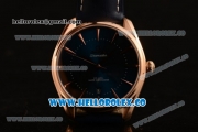 Omega De Ville Tresor Master Co-Axial Clone 8800 Automatic Rose Gold Case with Blue Dial and Blue Leather Strap - (YF)