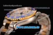 Rolex Yachtmaster II Swiss Valjoux 7750 Automatic Yellow Gold/Steel Case with White Dial Blue Bezel and Dot Markers (BP)