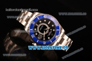 Rolex GMT-Master II Chronometer Asia Automatic Full Steel with Black Dial and White Markers - Blue Bezel