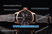 IWC Big Pilot Clone IWC 521111 Automatic Rose Gold Case with Brown Dial and Brown Leather Strap Arabic Numeral Markers