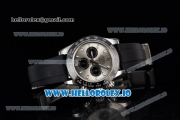 Rolex Cosmograph Daytona Clone Rolex 4130 Automatic Steel Case Grey Dial With Stick Markers Black Rubber Strap - 1:1 Original