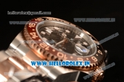 Rolex GMT-Master II Swiss ETA 2836 Automatic Two Tone Rose Gold Case With Ceramic Bezel Black Dial 126711CHNR bk