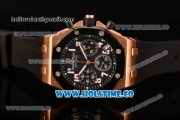 Audemars Piguet Royal Oak Offshore Miyota OS20 Quartz Rose Gold Case with Black Dial and Arabic Numeral Markers - PVD Bezel (EF)