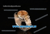 Rolex Datejust 37mm Swiss ETA 2836 Automatic Two Tone with Gold Dial and Roman Diamonds Markers