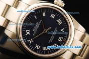 Rolex Air King Automatic Movement ETA Coating Case and Blue Dial and White Roman Numerals