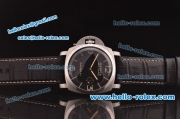 Panerai 1950 Marina Militare Destro Special Edition Swiss ETA 6497 Manual Winding Steel Case with Black Dial and Black Leather Strap - 1:1 Original