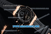 Audemars Piguet Royal Oak Offshore Survivor Chrono Japanese Miyota OS20 Quartz Rose Gold Case with Ceramic Bezel Black Dial and Black Rubber Strap (EF)