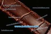 Patek Philippe Calatrava Swiss ETA 2824 Automatic Rose Gold Case with Black Dial Diamonds Bezel and Stick Markers