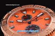 Ulysse Nardin Maxi Marine Diver Asia ST25 Automatic Rose Gold Case with Orange Rubber Strap and Orange Dial