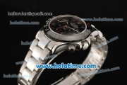 Rolex Daytona Chrono Swiss Valjoux 7750 Automatic Steel Case with Black Dial and Arabic Numeral Markers
