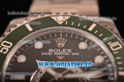 Rolex GMT-Master II Chronometer Asia Automatic Full Steel with Black Dial and White Dot Markers - Green Bezel