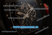 Richard Mille RM 055 Bubba Watson Miyota 9015 Automatic Ceramic Case with Black Rubber Strap and Black Dial