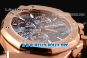 Audemars Piguet Royal Oak Chronograph Miyota OS10 Quartz Rose Gold Case with Blue Dial and Rose Gold Bracelet