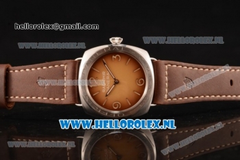 Panerai Radiomir 3 Days Acciaio P.3000 Auto Steel Case with Brown Dial and Brown Leather Strap - 1:1 Origianl (ZF)