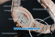 Audemars Piguet Royal Oak Swiss Quartz Rose Gold Case with Black Dial and Rose Gold Bracelet (EF)