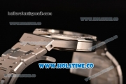 Audemars Piguet Royal Oak 33MM Miyota Quartz Steel Case/Bracelet with Black Dial Stick Markers and Diamonds Bezel (EF)