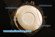 Breitling Avenger Chronograph Quartz PVD Case with Black Dial-Black Rubber Strap