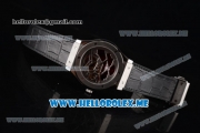 Hublot Classic Fusion Tourbillon Red Vitrail Asia ST28 Automatic Steel Case with Skeleton Dial and Black Leather Strap