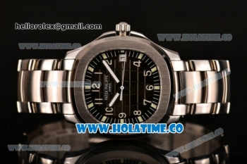 Patek Philippe Aquanaut Miyota 9015 Automatic Full Steel with Black Dial and Arabic Numeral Markers (BP)