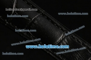 Cartier Ballon Bleu De Medium Chrono Miyota Quartz Rose Gold Case with Black Dial and Roman Numeral Markers
