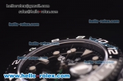 Rolex GMT Asia 2813 Automatic Full Black Ceramic with Black Dial and White Markers