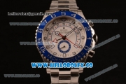 Rolex Yacht-Master II Chronograph Swiss Valjoux 7750 Automatic Steel Case with White Dial and Steel Bracelet - (BP)