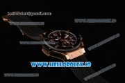 Hublot Big Bang Evolution Chrono Swiss Valjoux 7750 Automatic Rose Gold/PVD Case Black Dial With Stick/Arabic Numeral Markers Black Rubber Strap