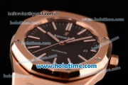 Audemars Piguet Royal Oak 41 Swiss ETA 2824 Automatic Full Rose Gold with Black Dial and Stick Markers - 1:1 Original (Z)