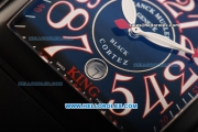 Franck Muller Black Cortez Swiss ETA 2892 Automatic Movement PVD Case with Black Dial and Arabic Numeral Markers