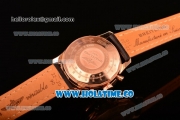 Breitling Navitimer 01 Chrono Swiss Valjoux 7750 Automatic Rose Gold Case with White Dial Brown Leather Strap and Stick Markers - 1:1 Original (JF)