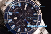Ulysse Nardin Maxi Marine Diver Asia ST25 Automatic Stainless Steel Case with Stainless Steel Strap and Blue Dial