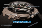 Audemars Piguet Royal Oak Offshore Chrono Miyota Quartz Steel Case with PVD Bezel Black Dial and White Stick Markers (EF)