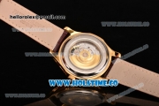 Patek Philippe Calatrava Tourbillon Swiss ETA 2824 Automatic Yellow Gold Case with Stick Markers and White Dial