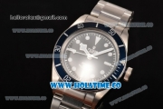 Tudor Heritage Black Bay Asia 2813 Automatic Steel Case/Bracelet with White Markers Black Dial and Blue Bezel (ZF)