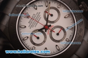 Rolex Daytona Chronograph Swiss Valjoux 7750 Automatic Brushed Full PVD and White Dial
