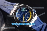 Audemars Piguet Royal Oak Offshore Diver Asia 2813 Automatic Steel Case with Blue Dial and Stick Markers Blue Rubber Strap (EF)