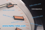 Rolex Milgauss Wall Clock Quartz Steel Case with White Dial and Orange Stick Markers
