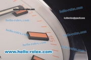 Rolex Milgauss Wall Clock Quartz Steel Case with White Dial and Orange Stick Markers