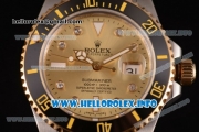 Rolex Submariner Swiss ETA 2836 Automatic Yellow Gold Case with Yellow Gold Dial and Dot Markers