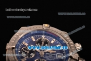 Breitling Chronomat Evolution Swiss Valjoux 7750 Automatic Steel Case with Blue Dial and Silver Stick Markers (BP)