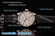 IWC Portuguese Vintage Asia 6497 Manual Winding Steel Case with White Dial and Blue Arabic Numeral Markers