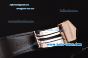 Tag Heuer Mikrogirder 5000 Chronogaph Miyota OS10 Quartz PVD Case with Blue Second Hand Black Dial and Black Rubber Strap