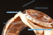 Rolex Datejust Swiss ETA 2836 Automatic Full Rose Gold with Diamonds Bezel and MOP Dial-Rose Gold Markers