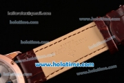 Patek Philippe Grand Complitcations Asia 6497 Manual Winding Rose Gold Case with Brown Leather Strap and Rose Gold Dial