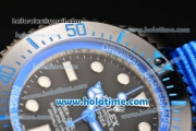 Rolex Sea-Dweller Deepsea Asia 2813 Automatic PVD Case with Blue Nylon Strap and Blue Diver Index