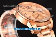 Cartier Calibre De Swiss ETA 2824 Automatic Full Rose Gold with Roman Numeral Markers and Rose Gold Dial