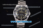 Rolex Submariner Vintage 1950's Asia 2813 Automatic Stainless Steel Case/Bracelet with Black Dial and Dot Markers